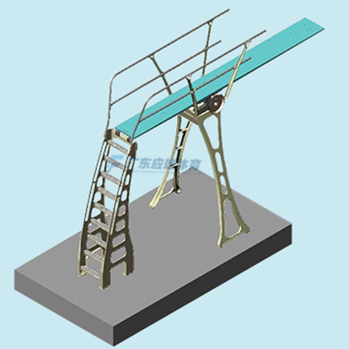 3米跳板·双扶手底座 (移动式)