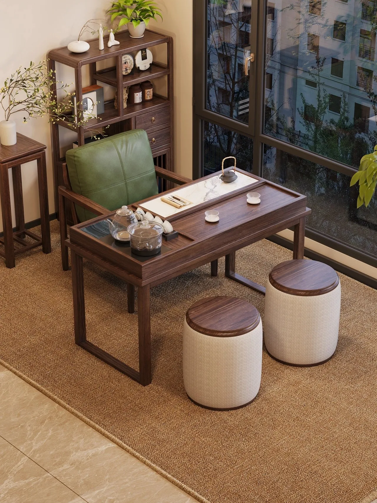 南康资质齐全的阳台桌小件家具源头工厂、专业的北欧风小件家具供应商、阳台空间休闲椅小件家具外贸供货合作实力参考(图1)