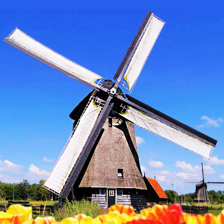 山东凡蒂洛源头厂家定制大型景观荷兰防腐木风车