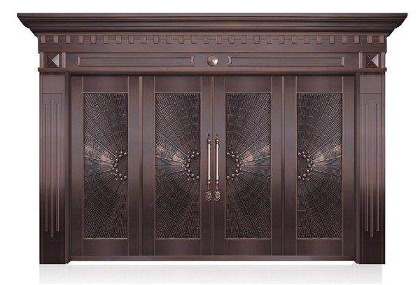 昆明真铜门价格,昆明别墅铜门生产厂家,荣达铝艺门业