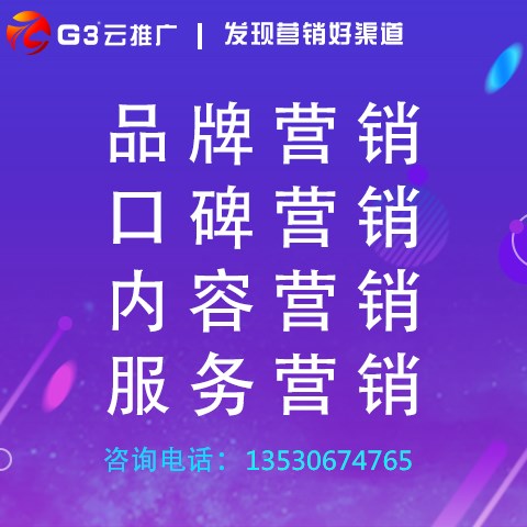 网络推广系统代理费用_G3云推广项目渠道代理招商部