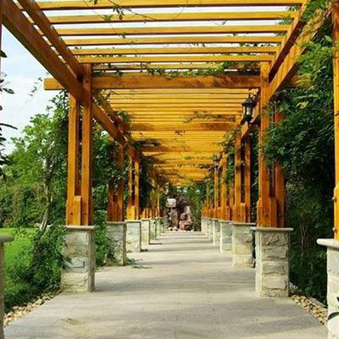 电白防腐木长廊建造厂家